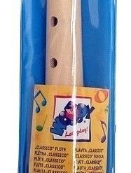 Drewniany flet w pokrowcu