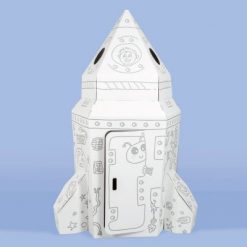 Tekturowa duża rakieta kosmiczna