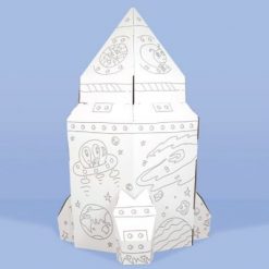 Tekturowa duża rakieta kosmiczna