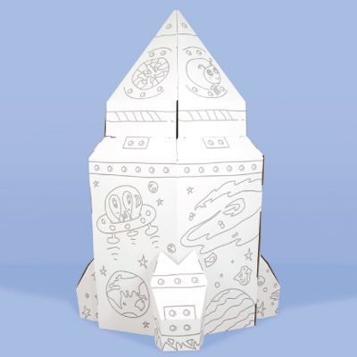 Tekturowa duża rakieta kosmiczna Tekturowa duża rakieta kosmiczna