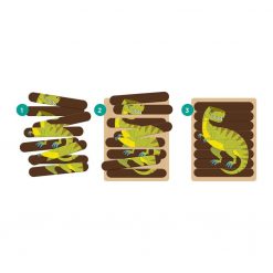 Puzzle patyczki Potężne dinozaury