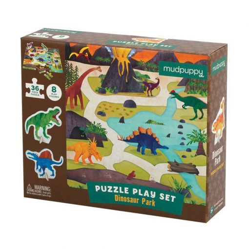 Puzzle z figurkami Dinozaury