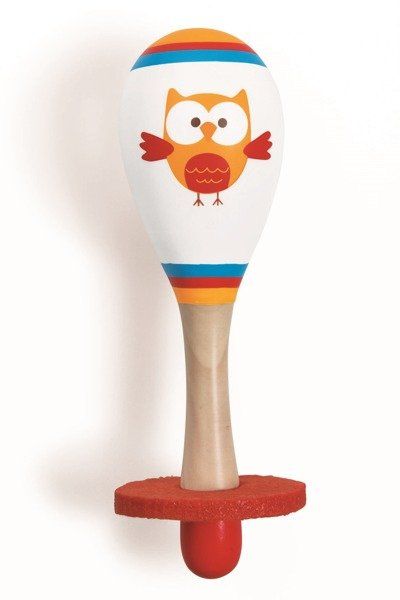 Drewniany marakas z sówką Lou Drewniany marakas z sówką Lou