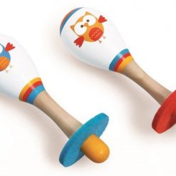 Drewniany marakas z sówką Lou