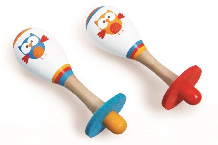 Drewniany marakas z sówką Lou Drewniany marakas z sówką Lou