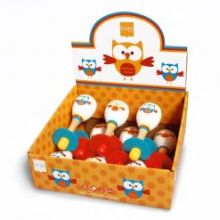 Drewniany marakas z sówką Lou