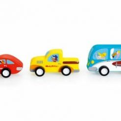 Zestaw trzech samochodzików Pull