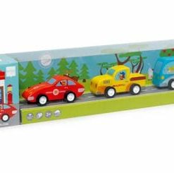 Zestaw trzech samochodzików Pull