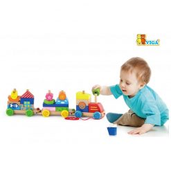 Kolejka z wagonikami do ciągnięcia