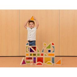 Tęczowe klocki przezroczyste