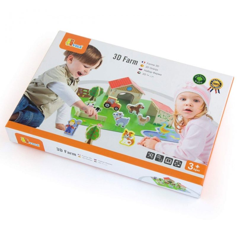Drewniana Farma dla Zwierząt 3D Drewniana Farma dla Zwierząt 3D