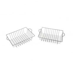 Dwa metalowe kosze na owoce