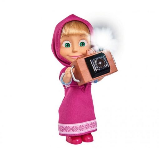Lalka Masza z aparatem fotograficznym