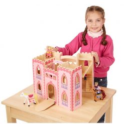 Różowy zamek z figurkami Księżniczka