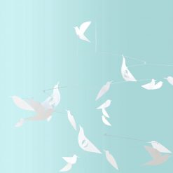 Ruchoma dekoracja Białe ptaki