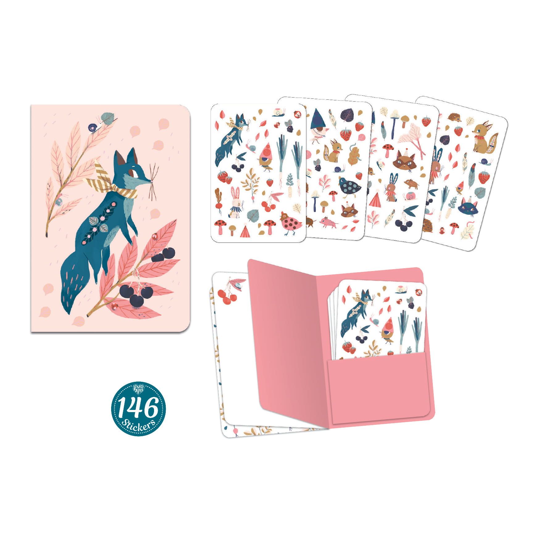 Notesik Lucille z naklejkami Notesik Lucille z naklejkami