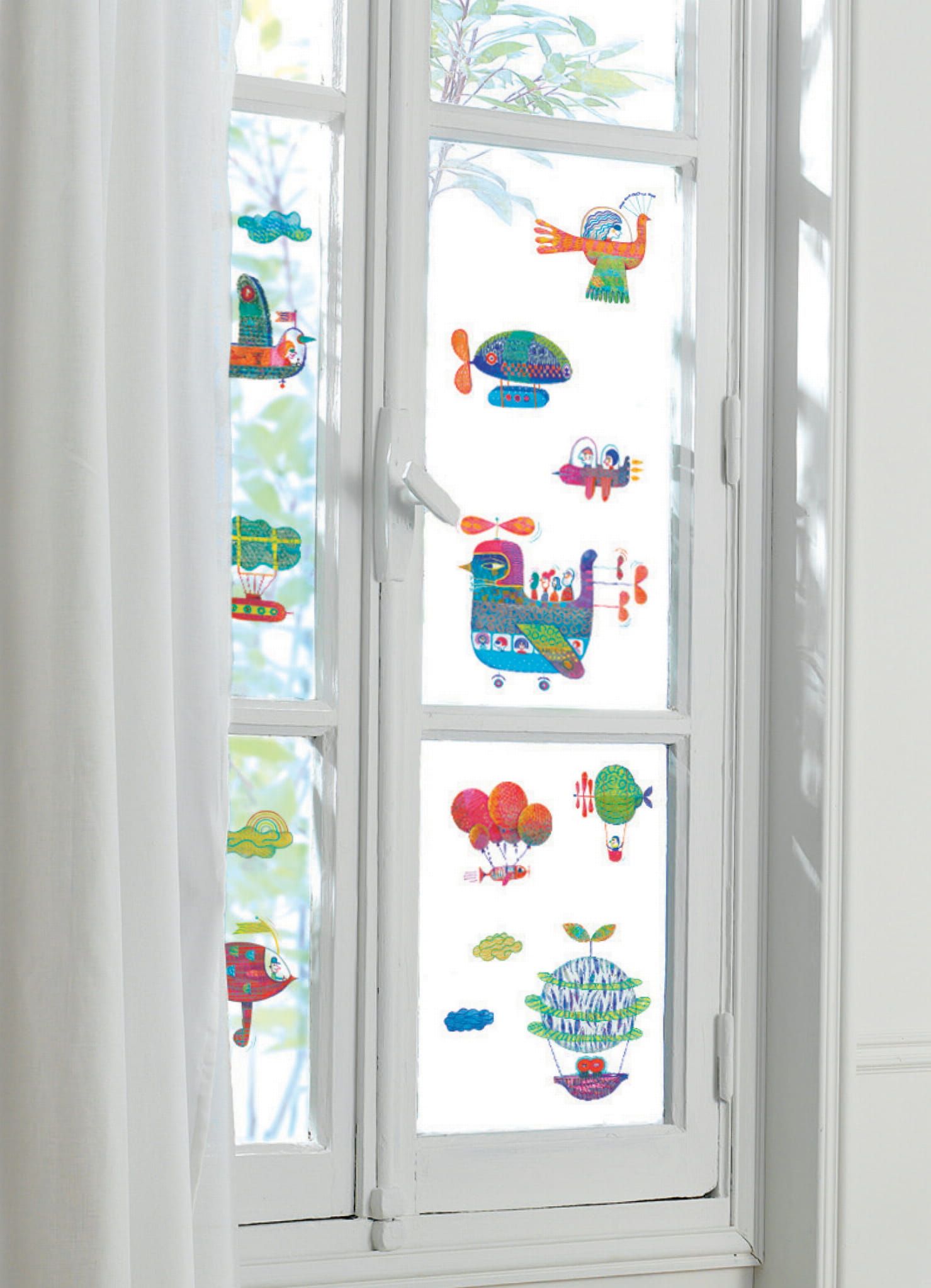 Naklejki na okno Samoloty i balony Naklejki na okno Samoloty i balony