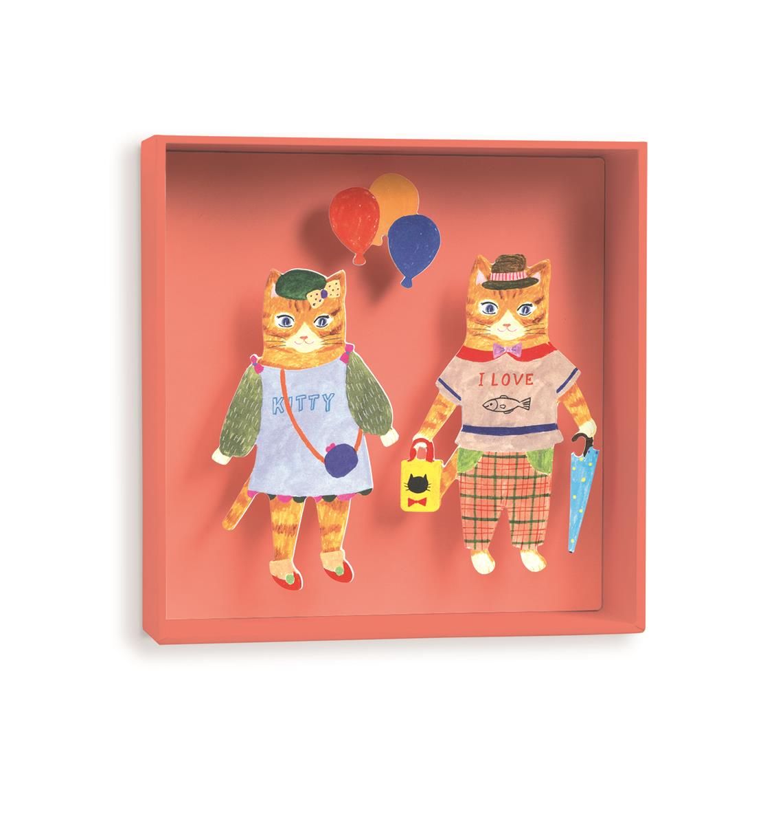 Obrazek przestrzenny Kotki z balonami Obrazek przestrzenny Kotki z balonami