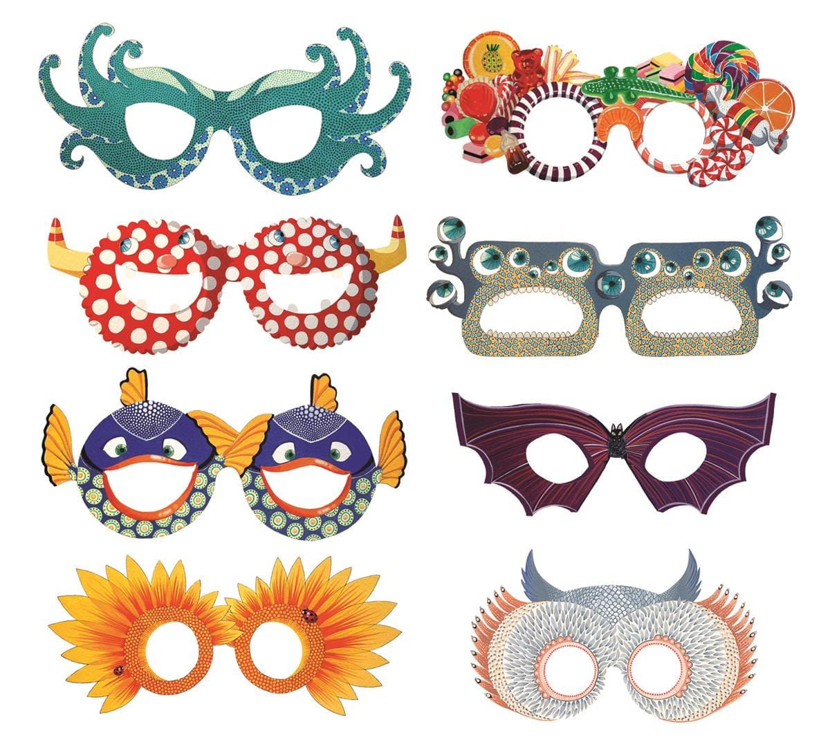 Zestaw 8 masek karnawałowych Zestaw 8 masek karnawałowych