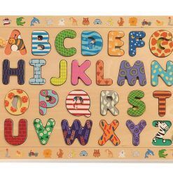 Drewniany alfabet do nauki języka francuskiego