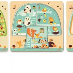 Puzzle dla najmłodszych 3 plansze Drzewo