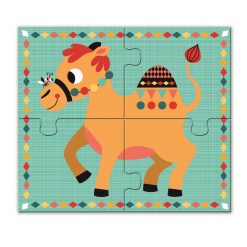 Puzzle drewniane 4 zwierzątka