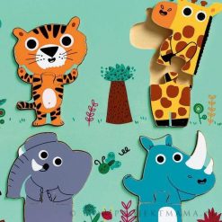 Puzzle drewniane dwuelementowe Dżungla