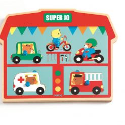 Puzzle drewniane z dźwiękiem Super Jo