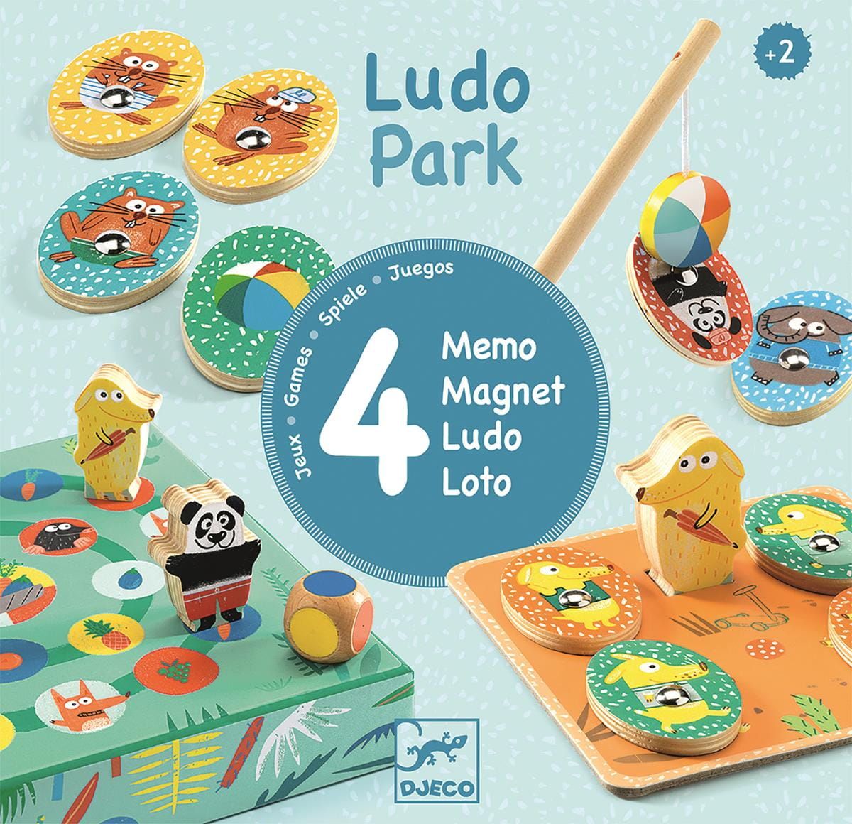 Zestaw czterech gier Ludo Park Zestaw czterech gier Ludo Park