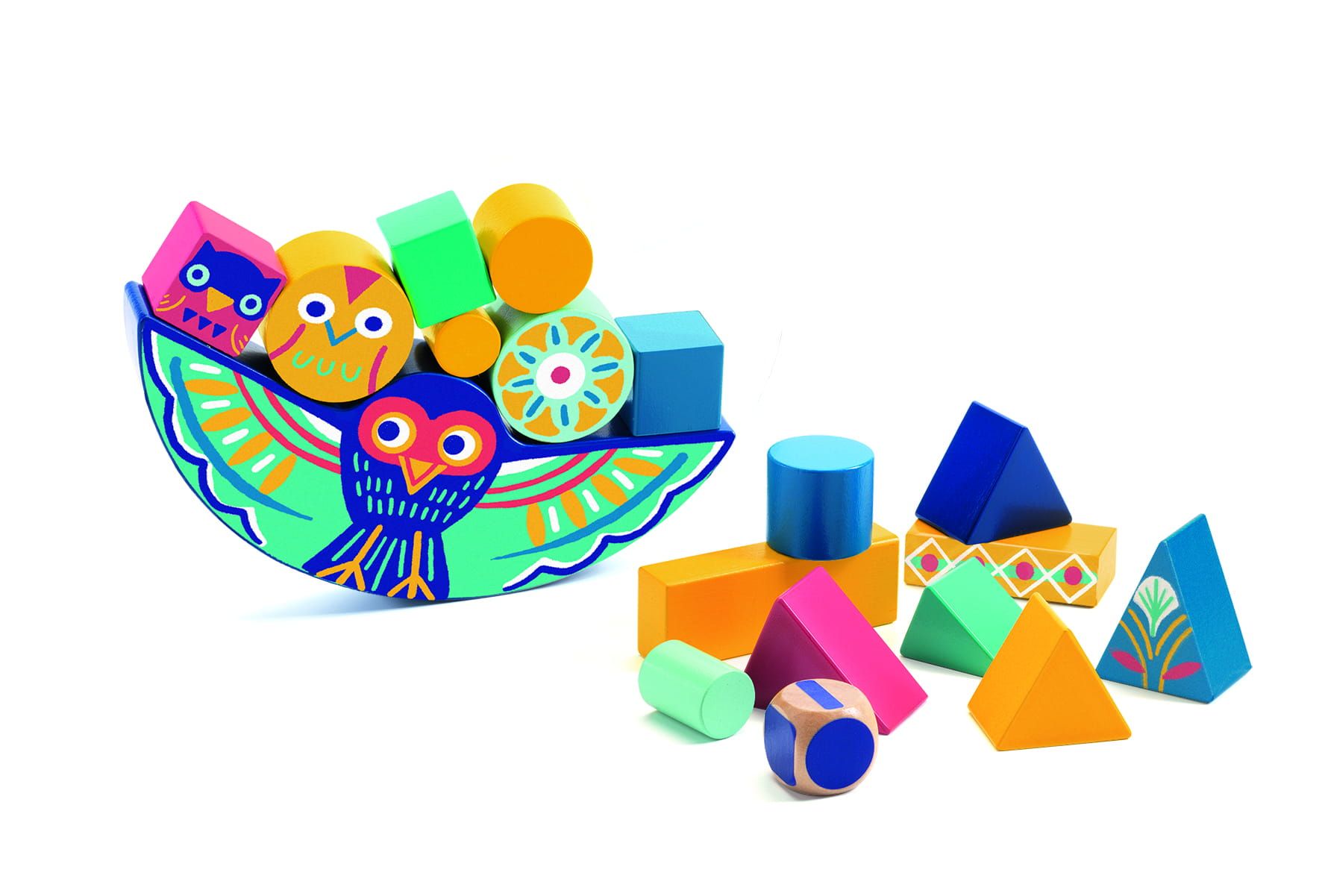 Drewniana balansująca sowa Drewniana balansująca sowa