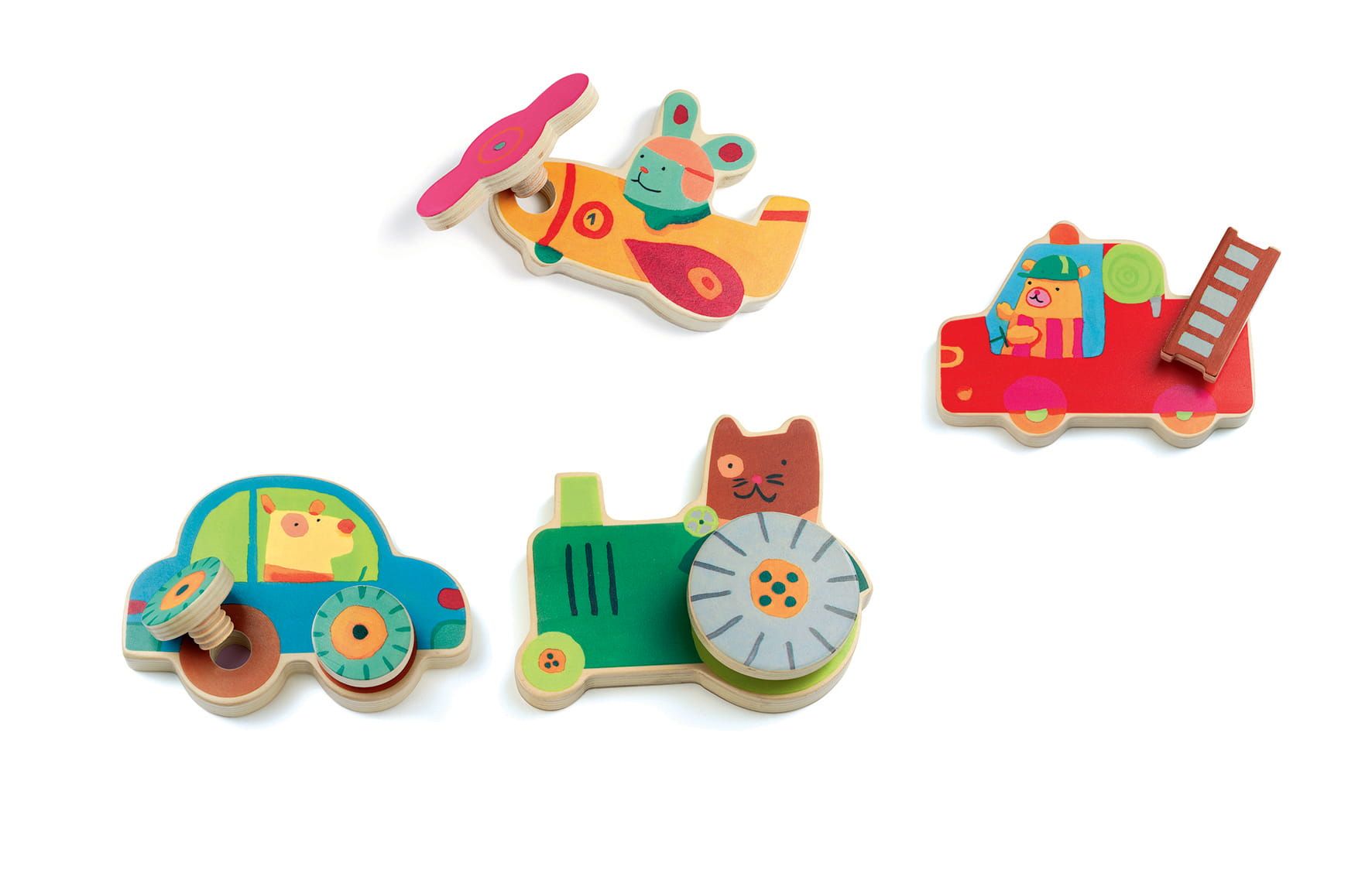 Układanka z wkrętkami Pojazdy Układanka z wkrętkami Pojazdy