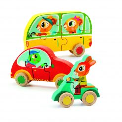 Drewniane puzzle samochody Jako & Co