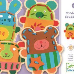 Drewniane zwierzaki do przewlekania