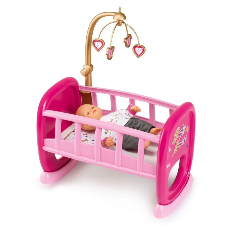 Smoby Kołyska dla lalek 42cm z karuzelką Baby Nurse_2 Kołyska dla Lalek z karuzelą