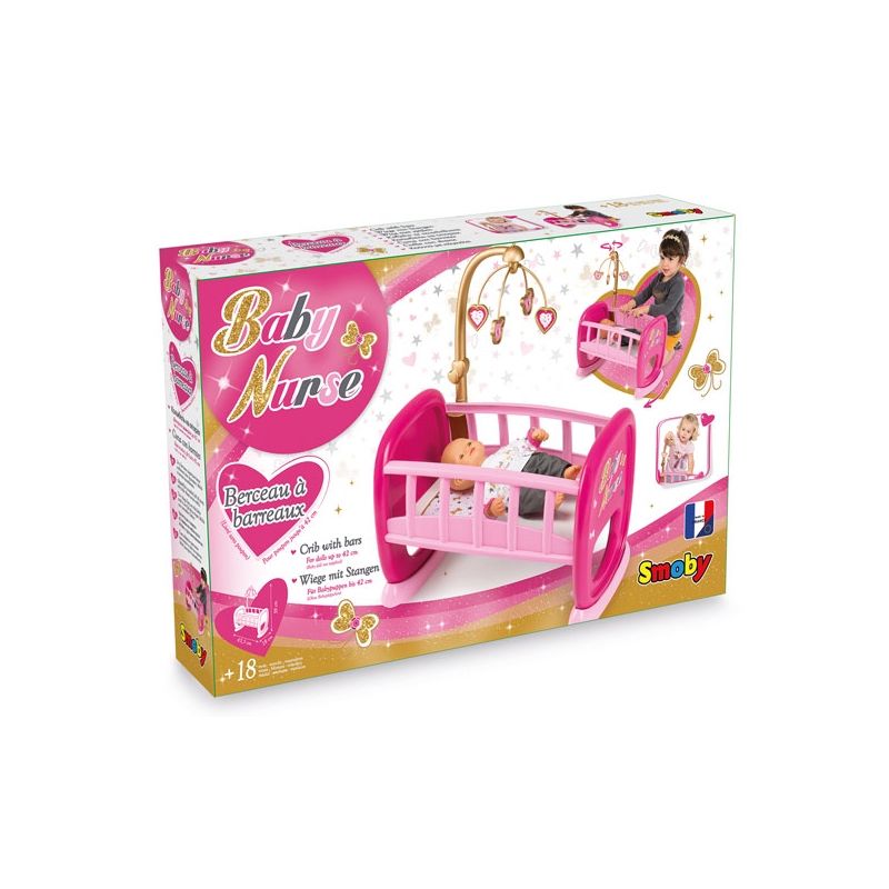 Smoby Kołyska dla lalek 42cm z karuzelką Baby Nurse_3 Kołyska dla Lalek z karuzelą
