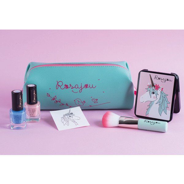 Kosmetyczka dla dzieci, zielona saszetka Rosajou®_4 Kosmetyczka zielona saszetka