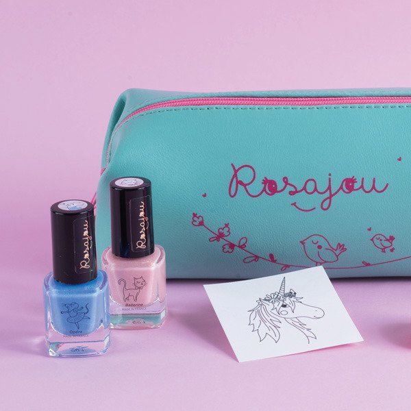 Kosmetyczka dla dzieci, zielona saszetka Rosajou®_5 Kosmetyczka zielona saszetka