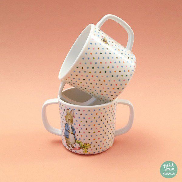 Kubek przykrywką do picia dla dziecka, seria Królik Piotruś Petit Jour Paris®_3 Kubek Królik Piotruś