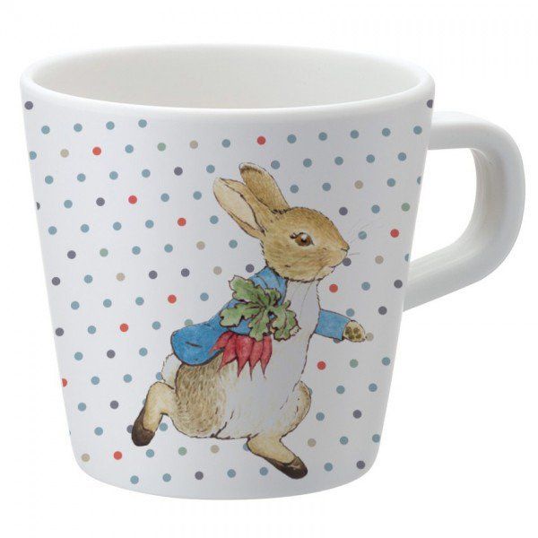 Kubek z jednym uchem, do picia dla dziecka, Królik Piotruś Petit Jour Paris®_1 Kubek jedno ucho Piotruś