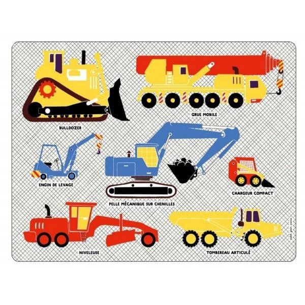 Podkładka, mata na stół, seria Pojazdy Budowlane Maison Petit Jour®_1 Podkładka Pojazdy
