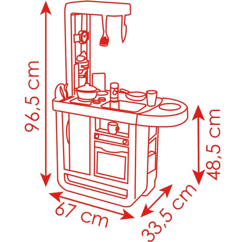 Smoby Kuchnia Elektroniczna lodówka piekarnik Cherry_4 Kuchnia Cherry