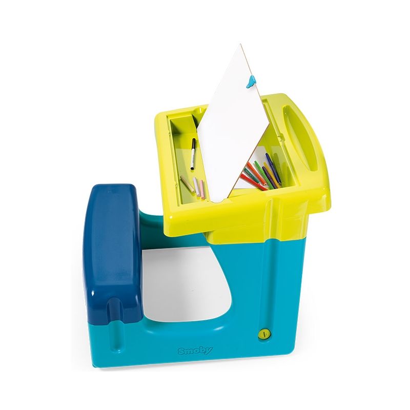 Smoby Tablica stolik Dwustronna biurko z ławeczką Flamastry kreda_2 Stolik z Tablicą