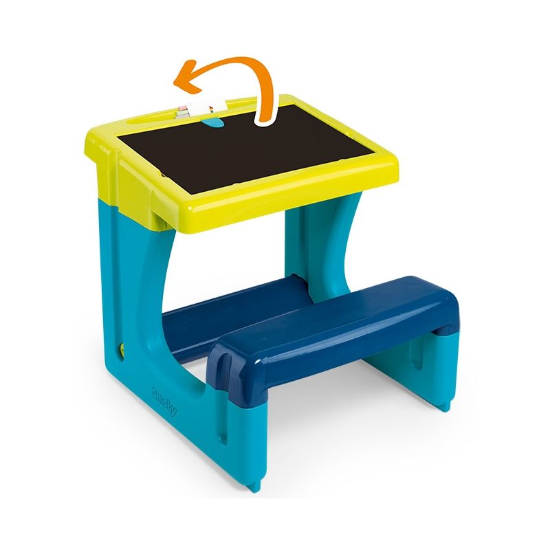 Smoby Tablica stolik Dwustronna biurko z ławeczką Flamastry kreda_5 Stolik z Tablicą