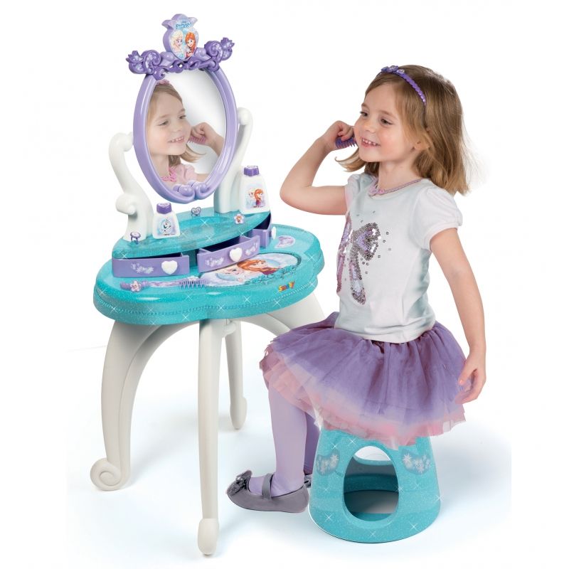 Smoby Toaletka Frozen 2 w 1 bezpieczne lustro Księżniczki taborecik_3 Toaletka Frozen