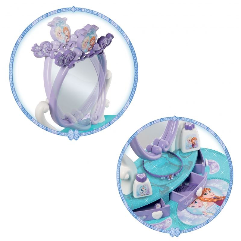 Smoby Toaletka Frozen 2 w 1 bezpieczne lustro Księżniczki taborecik_5 Toaletka Frozen