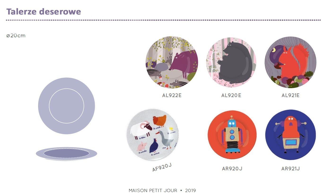 Talerz deserowy fi 20 cm dla dzieci, seria Farma Maison Petit Jour®_2 Talerz deserowy Farma