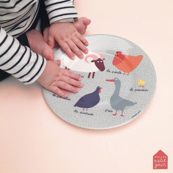 Talerz deserowy fi 20 cm dla dzieci, seria Farma Maison Petit Jour®_3 Talerz deserowy Farma