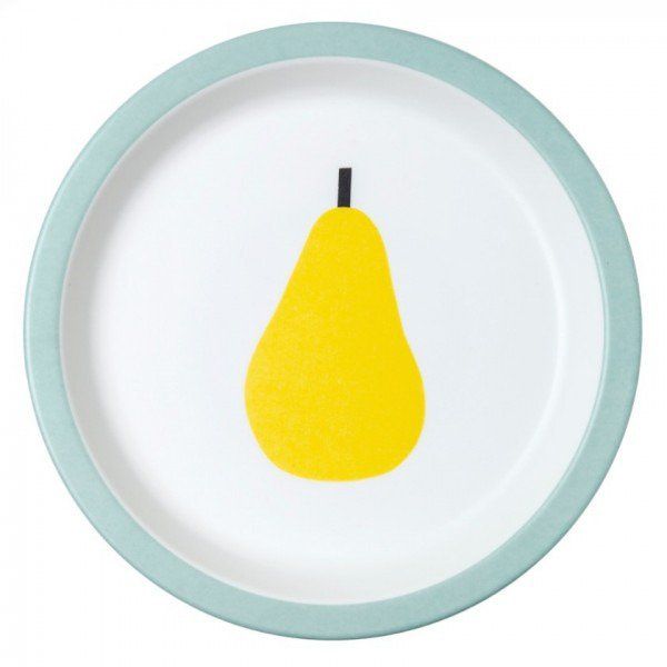 Talerz fi 18 cm dla małych dzieci, seria Gruszki Maison Petit Jour®_1 Talerz fi 18 cm Gruszki
