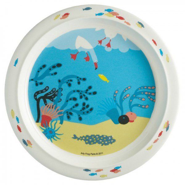 Talerz fi 21 cm dla maluszków, seria Morze Maison Petit Jour®_1 Talerz fi 21 cm Morze