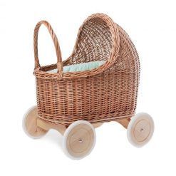 Wiklinowy wózek Amelie mięta